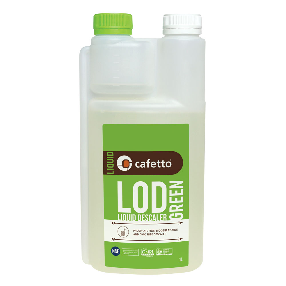 CAFETTO LOD Green 1 lt, Οργανικό Υγρό Καθαριστικό Αλάτων, κατάλληλο για Επαγγελματικη και Οικιακη Χρήση.